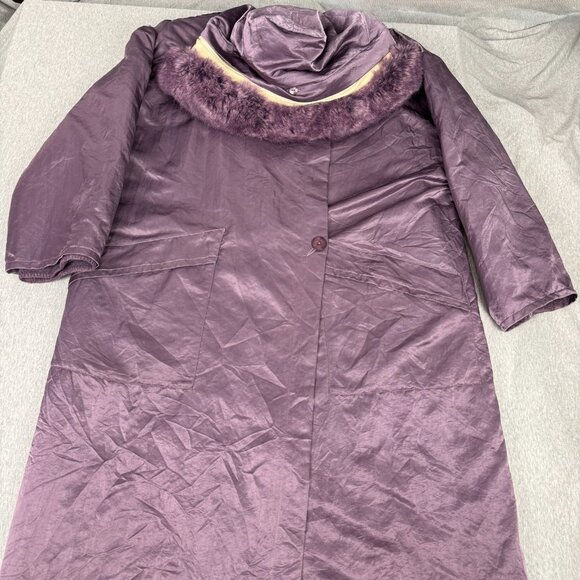 Lundstrom La Parka Small Wool Coat Southwest Tribal Faux Fur 2 PC Nylon Overcoat - Picture 5 of 16